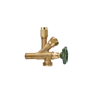 Eckventil Profiline 3/8" x 10 mm, Griff grün