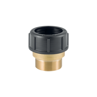 Stutzen mit Verschraubung, Ø 56/2" Aussengewinde