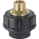 Verschraubung Geberit PE mit Messingnippel