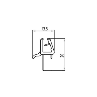 Wasserabweisprofil Duscholux