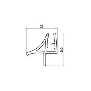 Wasserabweisprofil Duscholux Magic