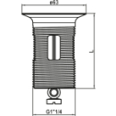 Kelchstutzen KWC, Ø 63 mm, Länge 80 mm, 1...
