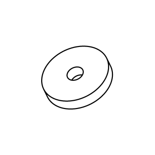 Ventildichtung mit Loch, 16,5 x 4 x 3 mm<br>(WI855014874)