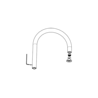 Schwenkauslauf rund, Twinplus komplett zu Spültischmischer<br>Ausladung 225 mm (WI534114100000)