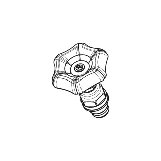 Oberteil mit Handrad, ?", Messing<br>(WI107113001901)