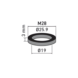 Gummidichtung M 28 x 1, (78 1355 96)