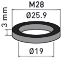Gummidichtung M 28 x 1, (78 1355 96)