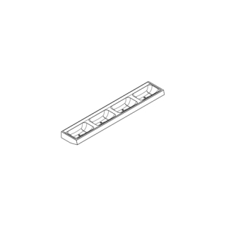 Waschtisch ANIMA CONFORT, 280x51,5 cm, 4 Becken