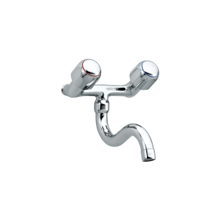 Wandbatt. AD 120 mm, Ausl. unten, A 215 mm, o/Racc